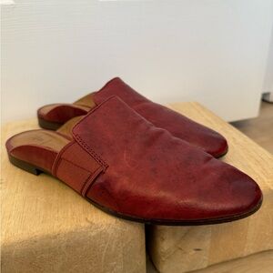 Frye | Oxblood/Burgundy Leather Loafer Mule Slip-On | Size 7.5